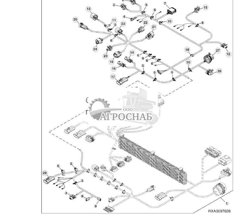 РАЗЪЕМЫ ЖГУТА ПРОВОДОВ ШАССИ (12) (ЭЛЕКТРОГИДРАВЛИЧЕСКИЙ SCV) (С TLS) (НЕСЕРТИФИЦИРОВАННЫЙ) 
